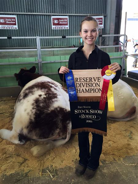 In addition to receiving first in class in Houston, Paige Brazil took home the Reserve Division Champion honors at the Fort Worth Stock Show in February.