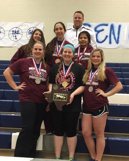 Red Oak High School girls powerlifting finished in second place at the Region 3 Powerlifting Meet on March 2.
Bottom (left to right): Haley Lord, Shannon Halbert, Michaela Braly
Top (left to right): Brooke Coy, Lauren Konrardy, Juana Escareno