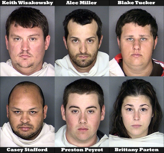 Top (left to right): Keith Edward Wisakowsky, Alec Chase Miller, Blake Jerold Tucker.
Bottom (left to right): Casey Stafford, Preston Peyrot, Brittany Parten.