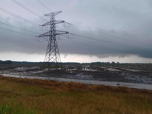 Midlothian resident Cole Sellers captured this photo of a funnel cloud off in the distance Tuesday afternoon while driving between Waxahachie and Ennis.