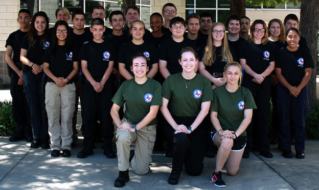 Ellis County Sheriff's Office Explorers who participated in the 2015 Basic Explorer Academy included Hannah Littles (first row, third from left), who served as a squad leader; Remi Gomez (third row, second from left); Noel Campbell (fourth row, second from left); and Jon Anthony (fourth row, fifth from left).