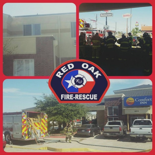 Red Oak Police and Fire Departments responded to a fire at Comfort Inn on Monday, October 19, 2015.