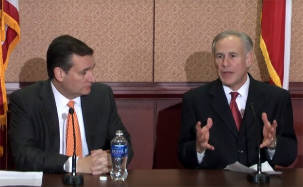 U.S. Senator Ted Cruz (R-Texas) and Texas Governor Greg Abbott held a press conference in the U.S. Capitol on Tuesday, Dec. 8, 2015 calling for passage of Sen. Cruz’s State Refugee Security Act of 2015.